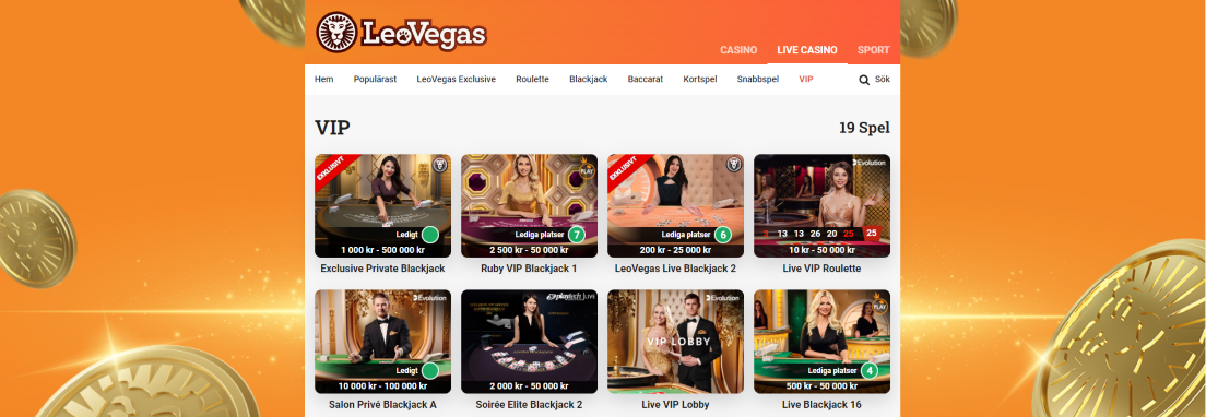 LeoVegas Casino VIP-program